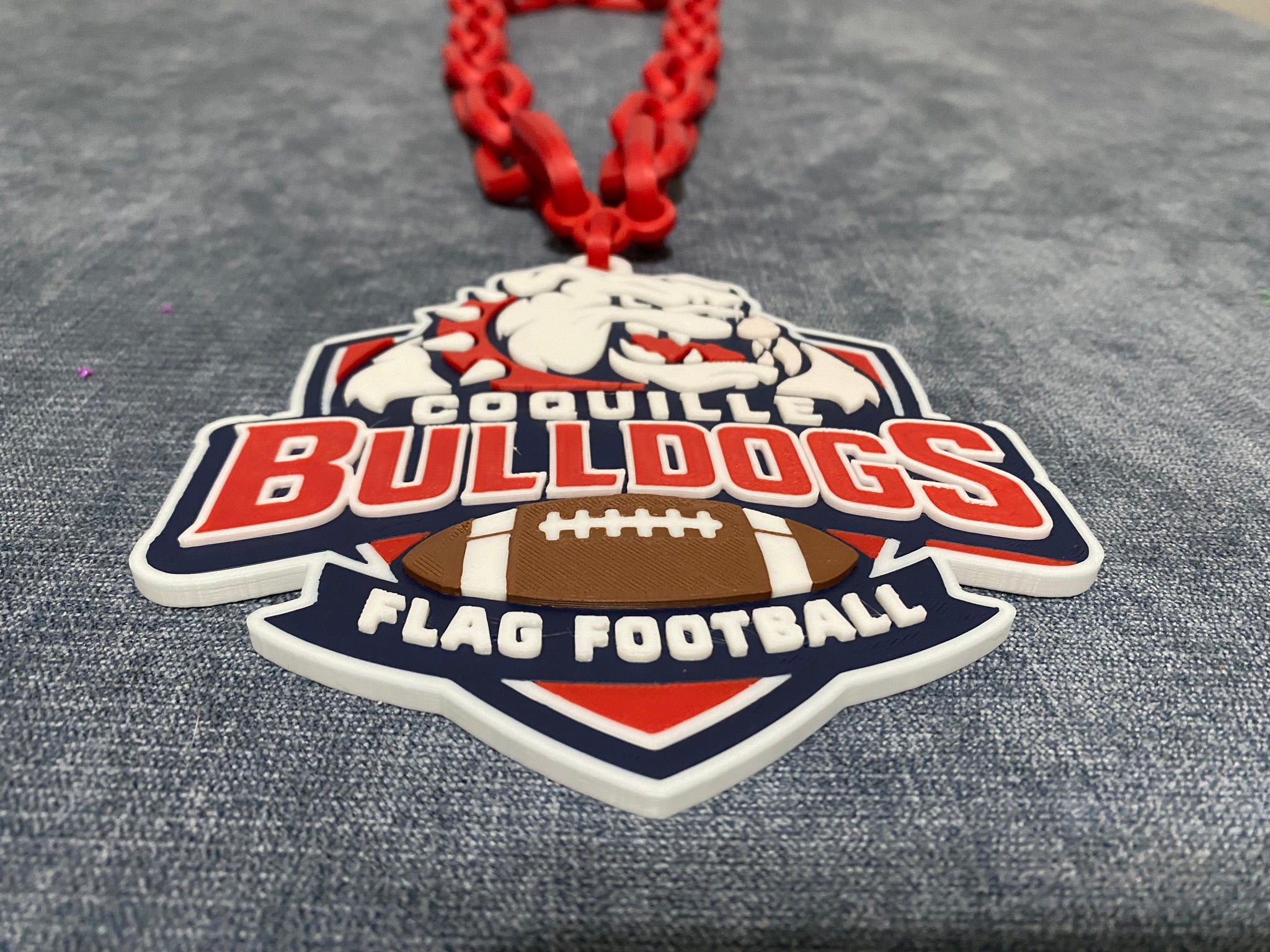 Custom Football Hype / Hustle Chain Excellent quality and design!